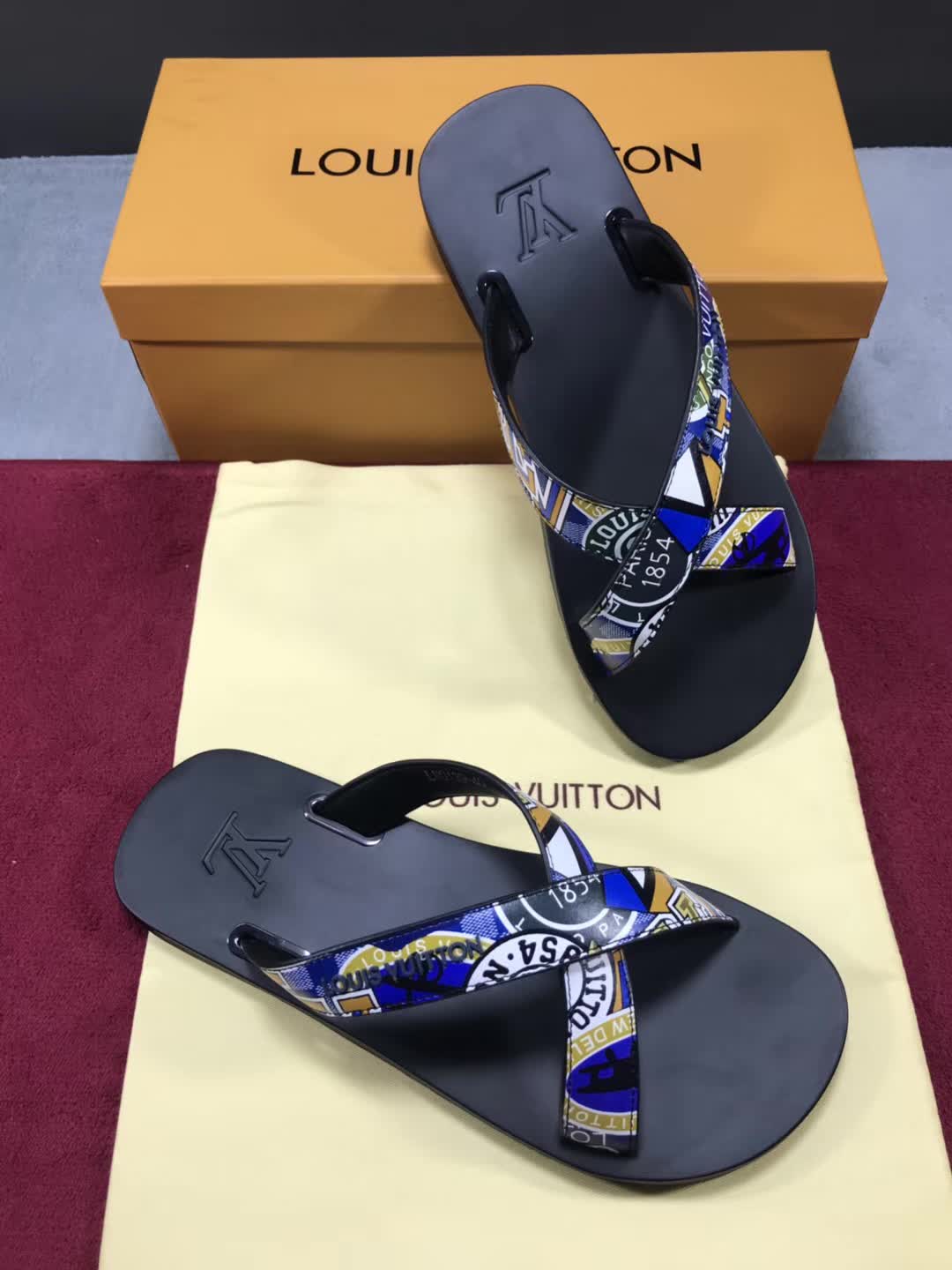 High Quality lv Mule in camouflage Monogram rubber GO_LV026