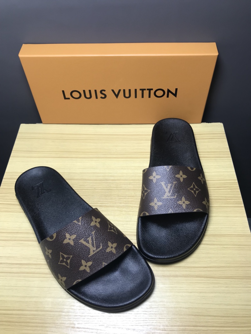 High Quality lv Mule in brown Monogram rubber GO_LV010