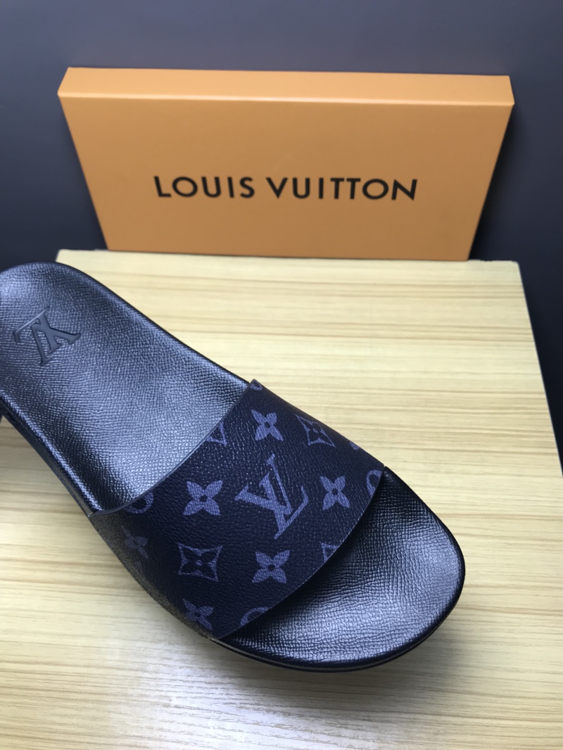 High Quality lv Mule in black Monogram rubber GO_LV009