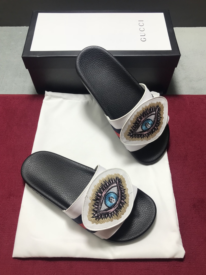 High Quality Gucci slide sandal with White rubber and eyes Design GO_GC025