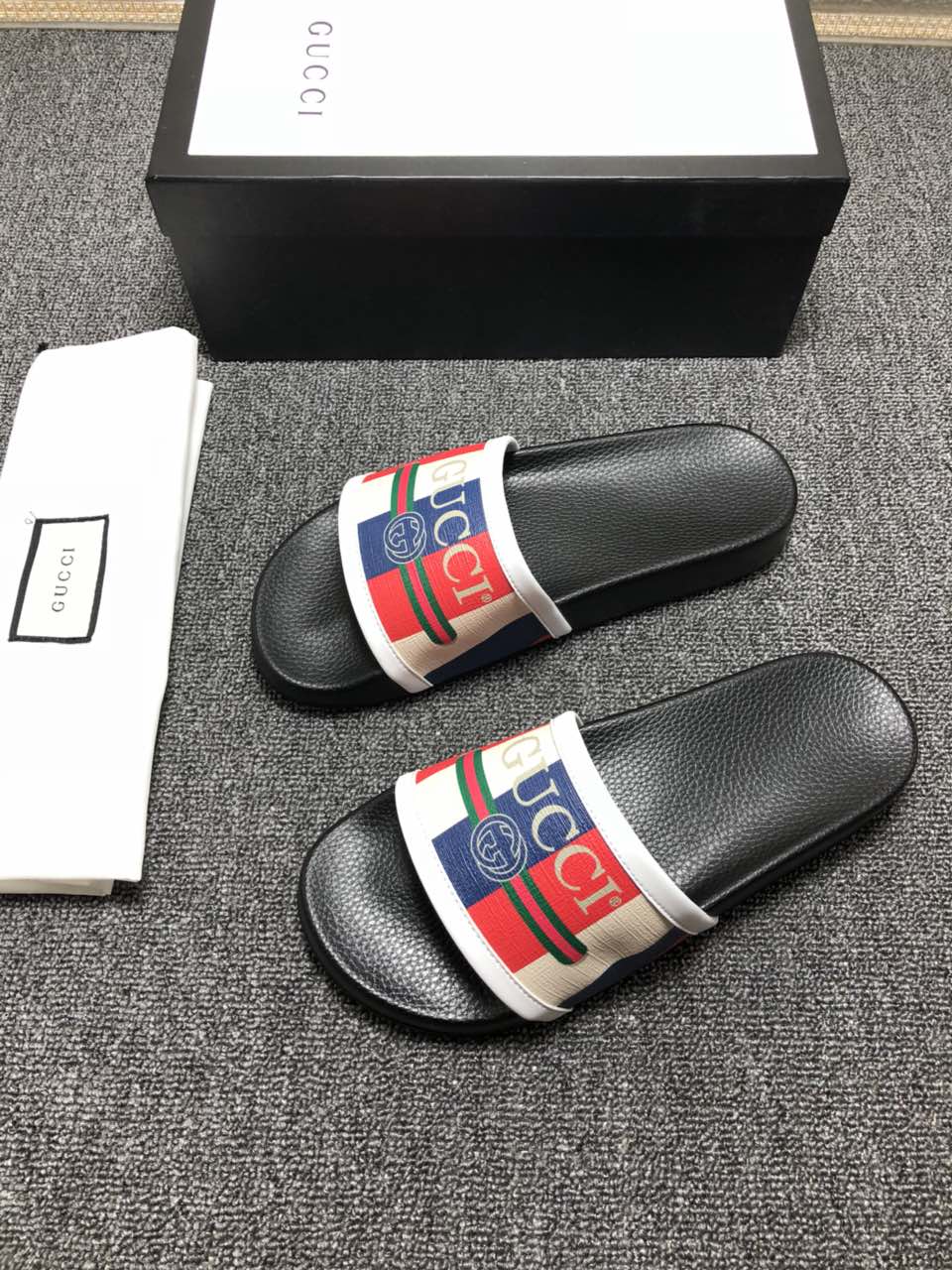 High Quality Gucci slide sandal with red rubber GO_GC032