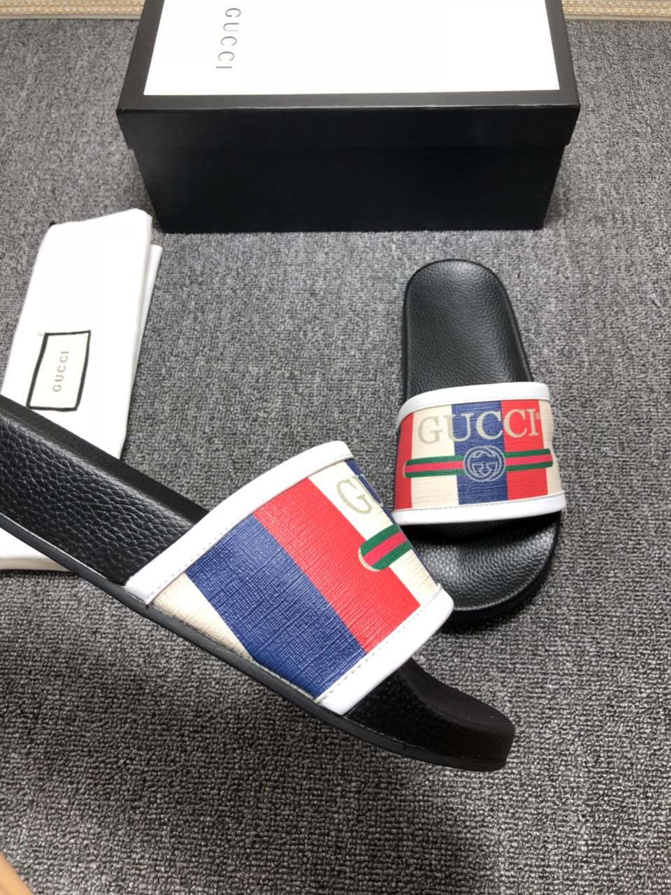 High Quality Gucci slide sandal with red rubber GO_GC032