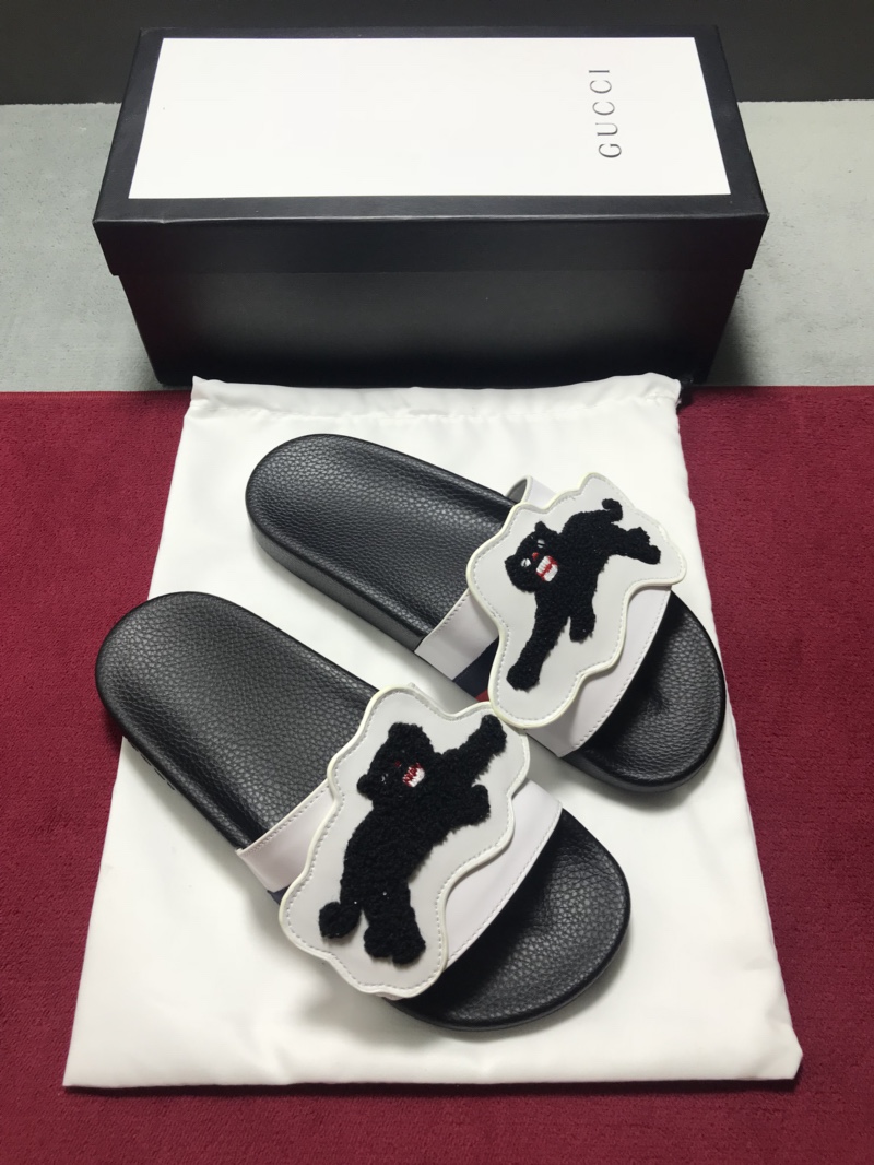 High Quality Gucci slide sandal White rubber with black tiger Design GO_GC024