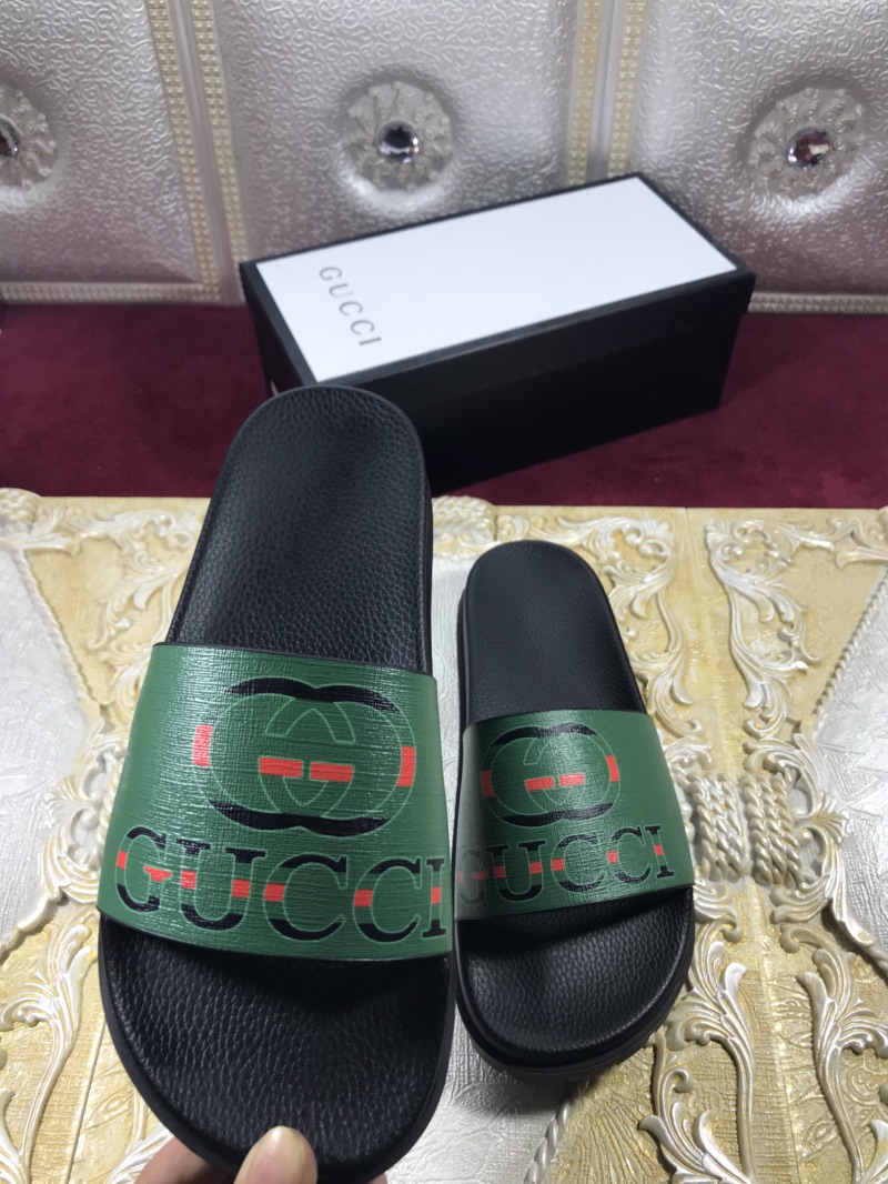 High Quality Gucci Green and Black Rubber slide sandal GO_GC001