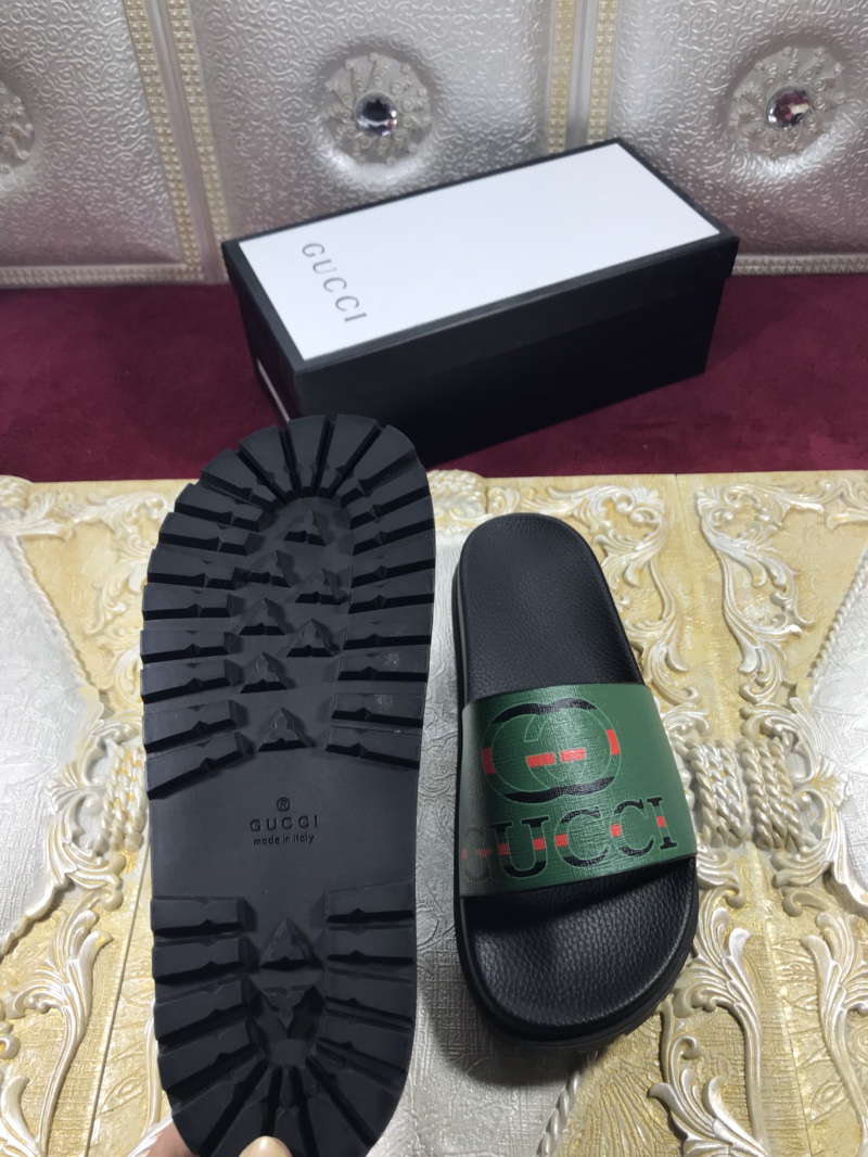 High Quality Gucci Green and Black Rubber slide sandal GO_GC001