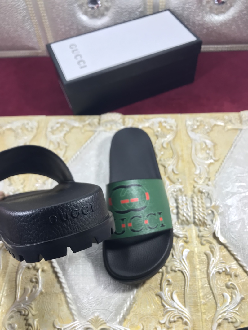High Quality Gucci Green and Black Rubber slide sandal GO_GC001