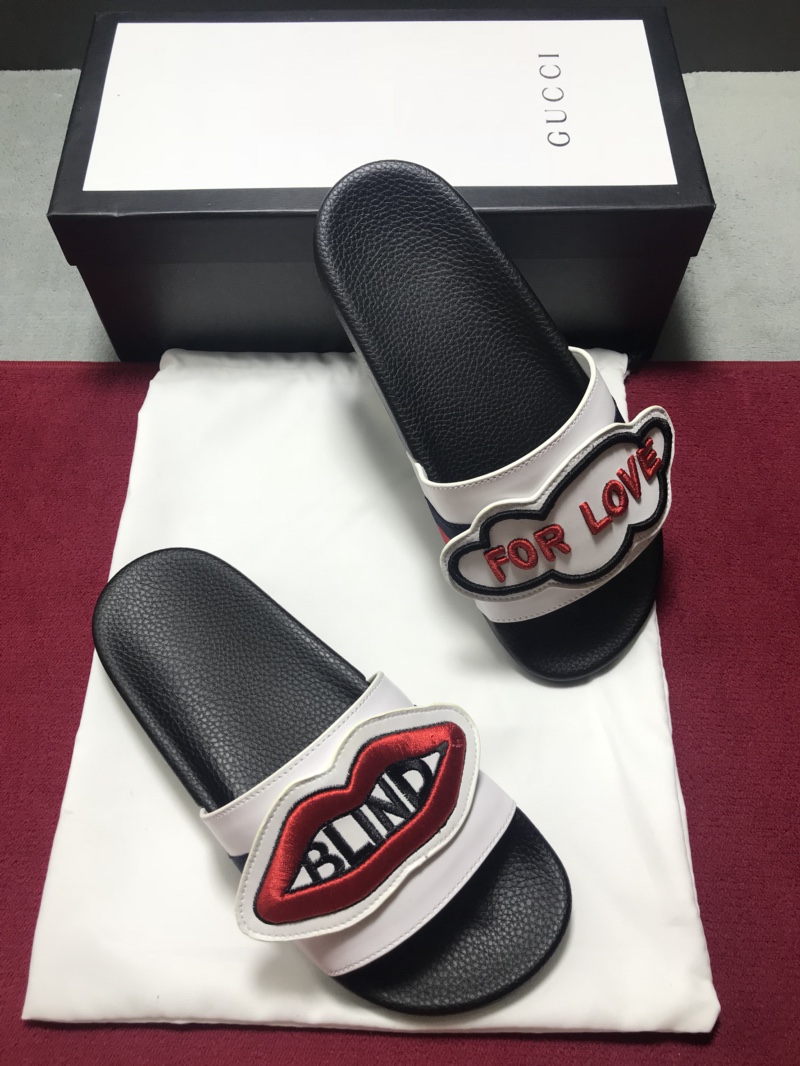 High Quality Gucci Blind for Love slide sandal with White rubber  GO_GC029