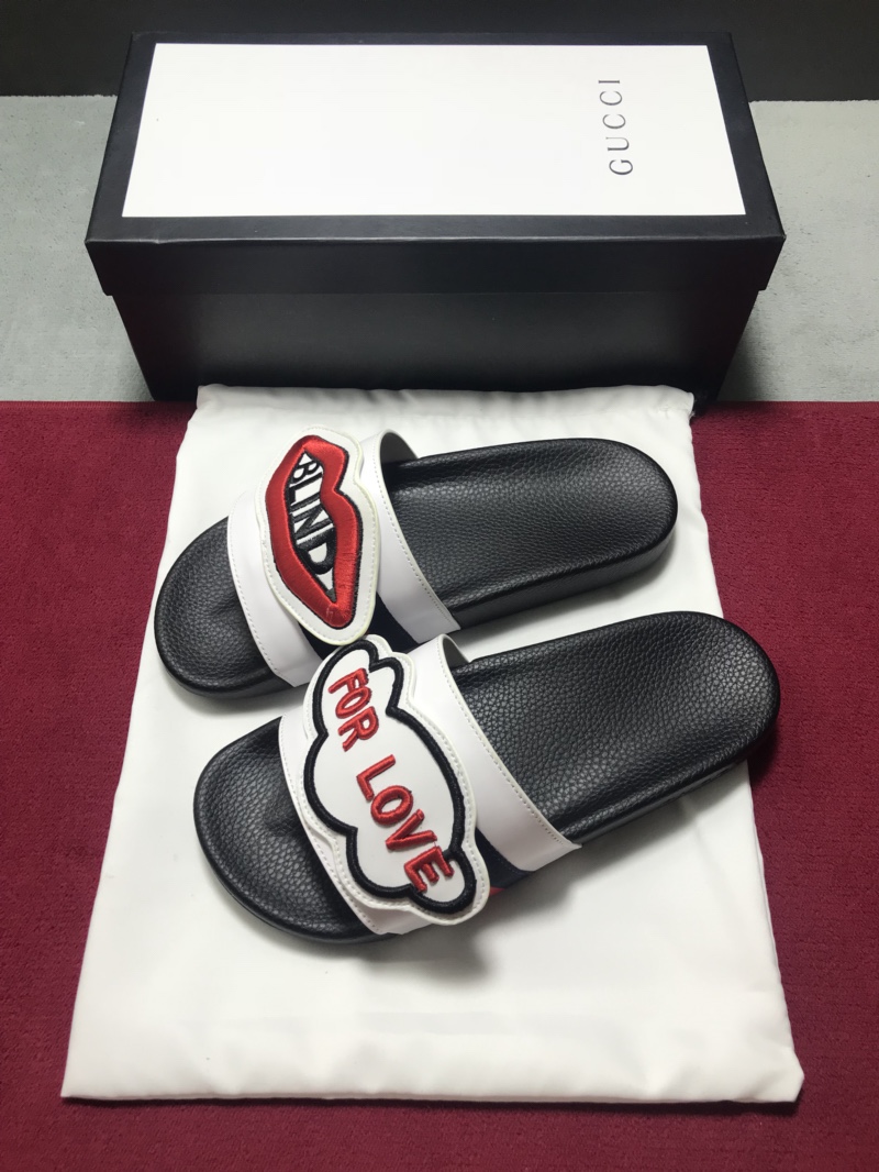 High Quality Gucci Blind for Love slide sandal with White rubber  GO_GC029