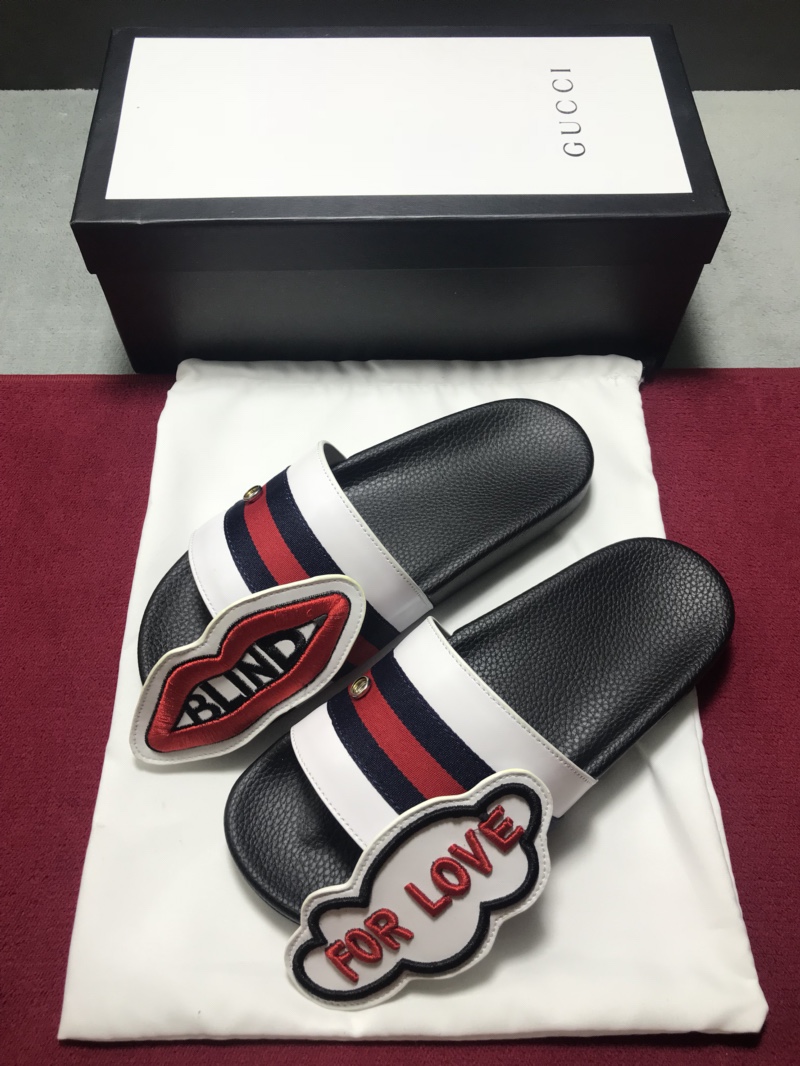 High Quality Gucci Blind for Love slide sandal with White rubber  GO_GC029