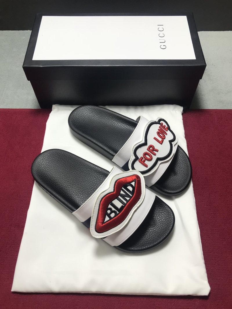 High Quality Gucci Blind for Love slide sandal with White rubber  GO_GC029