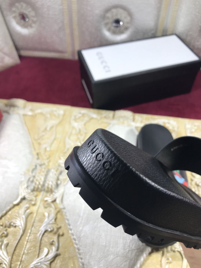 High Quality Gucci Black slide sandal With Blue Gucci Feather(black) GO_GC013