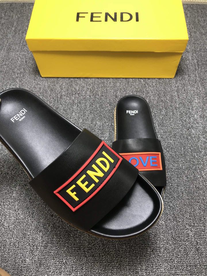 High Quality Fendi slide sandal with rubber and fendi love design GO_FD009