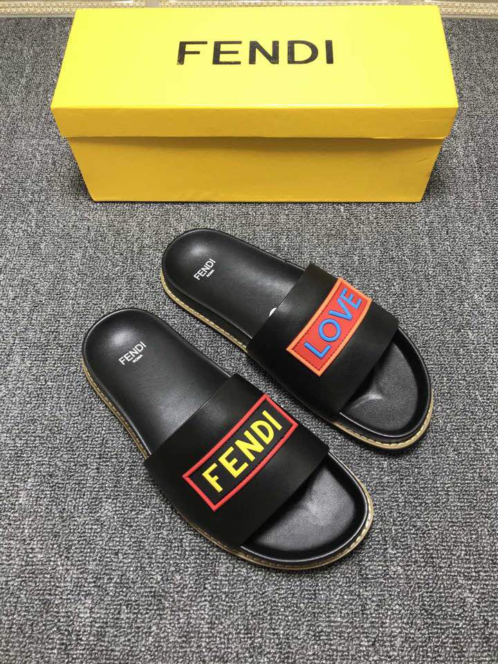 High Quality Fendi slide sandal with rubber and fendi love design GO_FD009