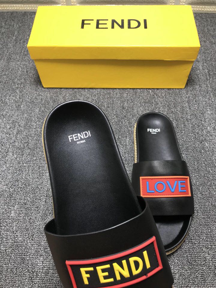 High Quality Fendi slide sandal with rubber and fendi love design GO_FD009