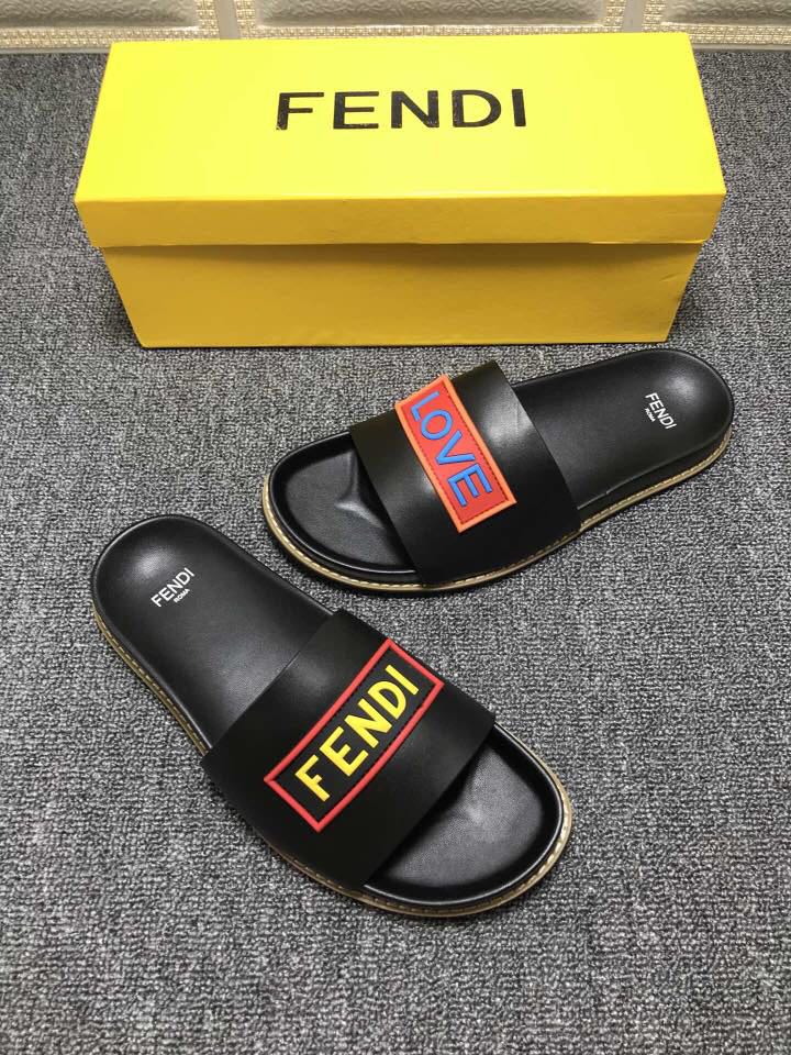 High Quality Fendi slide sandal with rubber and fendi love design GO_FD009