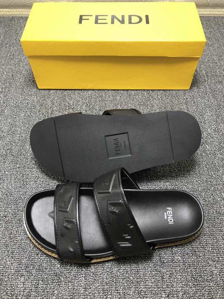 High Quality Fendi slide sandal with embossed macro FF motif GO_FD005