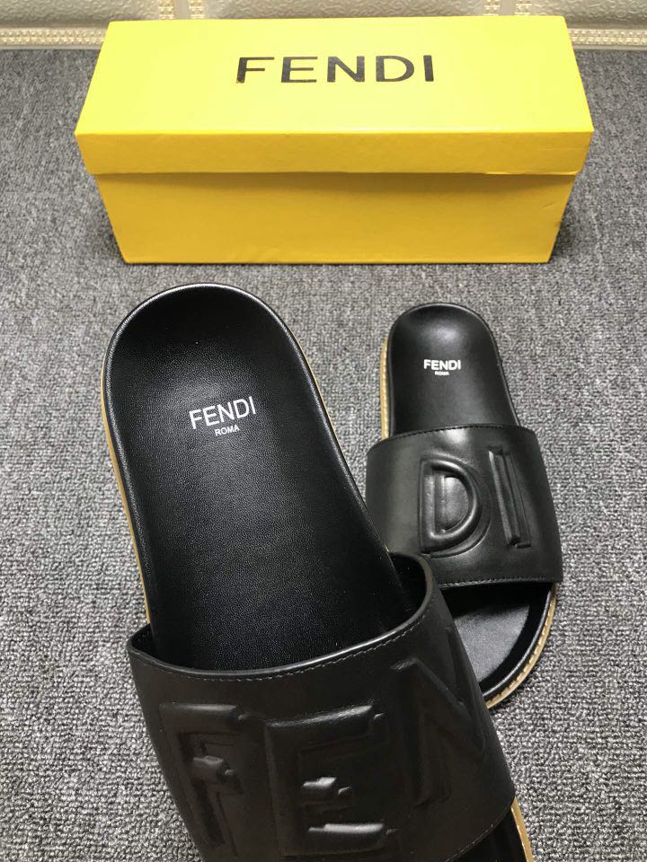 High Quality Fendi slide sandal bands asymmetrically decorated GO_FD007