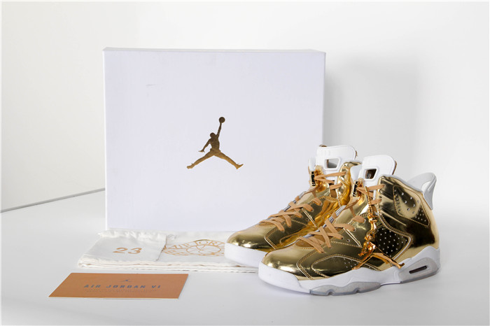 Perfect Quality Air Jordan 6 Pinnacle Metallic Gold Sneakers 6366AD323F42