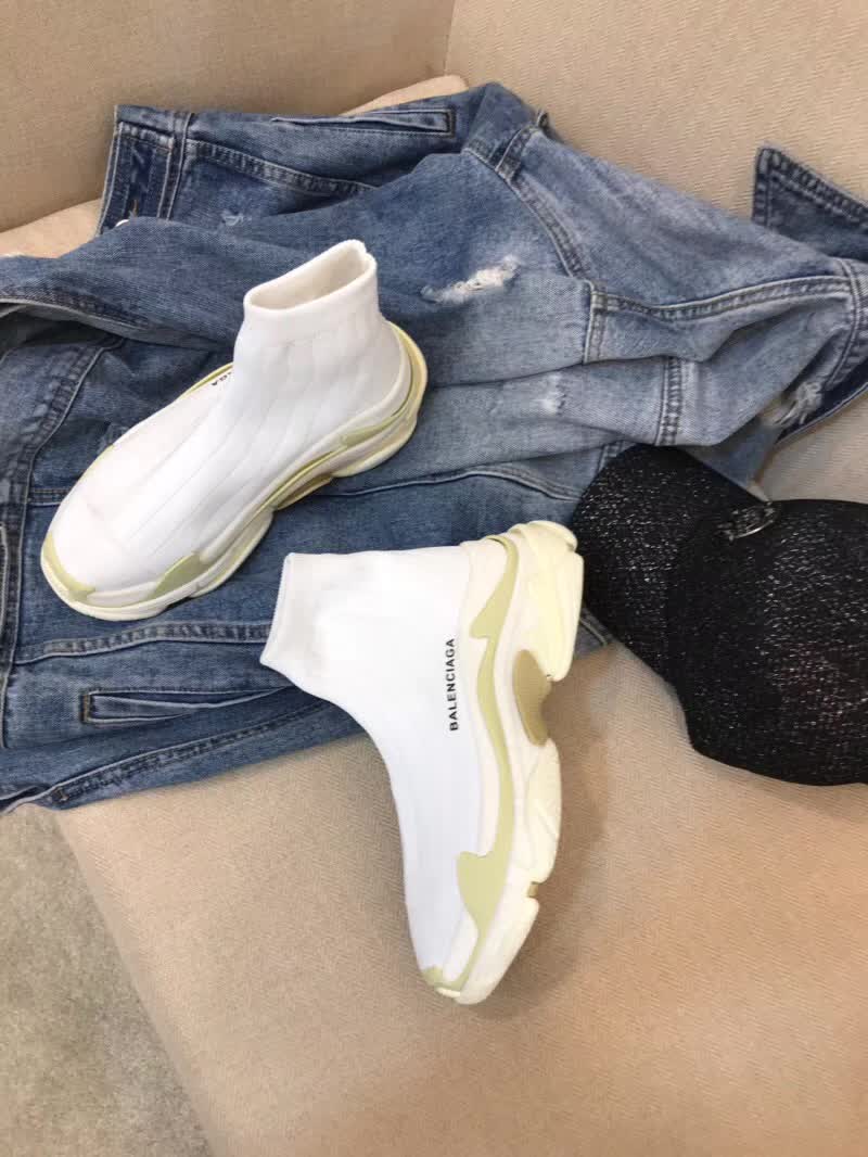 High Quality Balenciaga Custom Speed Trainer X Triple S Sneaker White Triple008