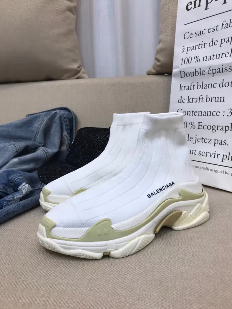 High Quality Balenciaga Custom Speed Trainer X Triple S Sneaker White Triple008