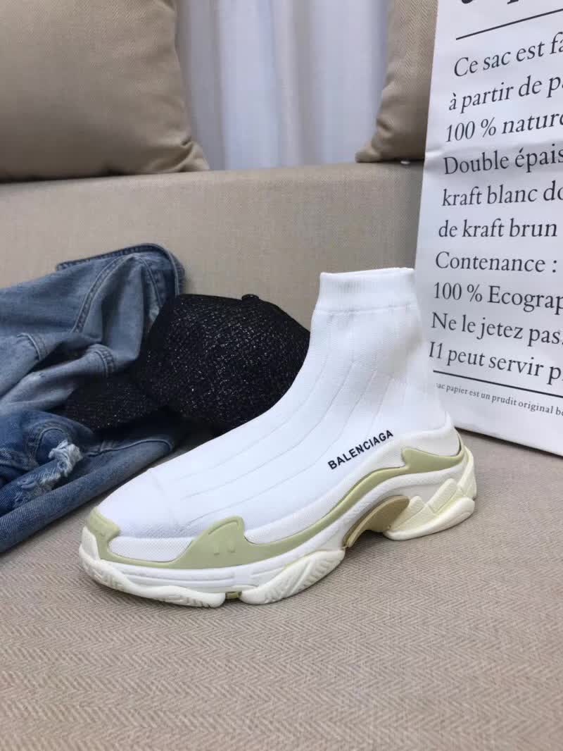 High Quality Balenciaga Custom Speed Trainer X Triple S Sneaker White Triple008