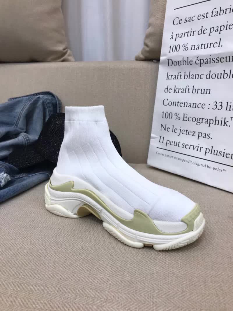 High Quality Balenciaga Custom Speed Trainer X Triple S Sneaker White Triple008