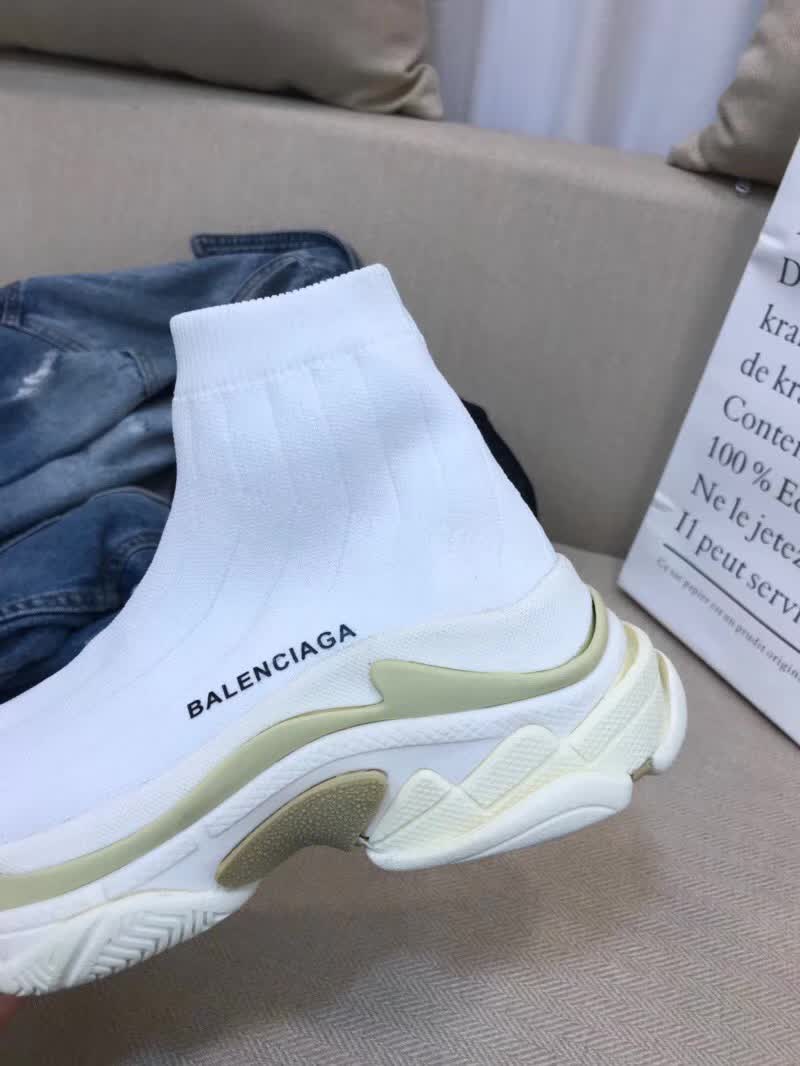 High Quality Balenciaga Custom Speed Trainer X Triple S Sneaker White Triple008