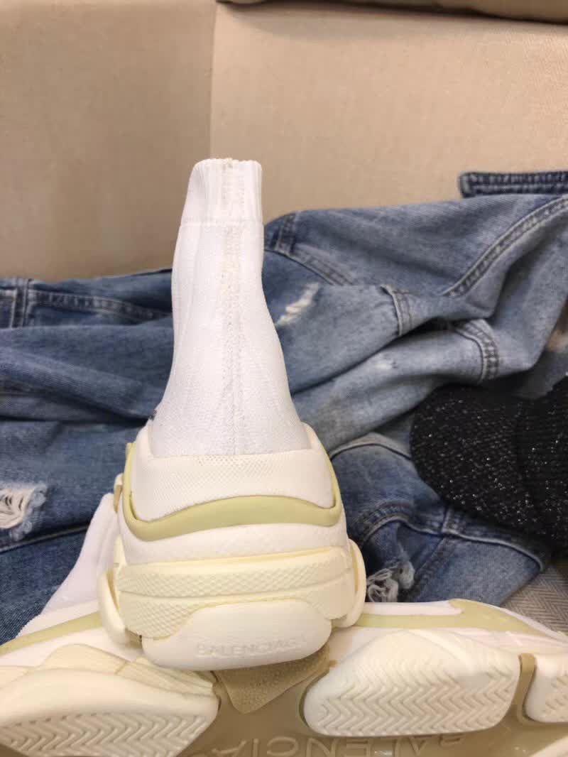 High Quality Balenciaga Custom Speed Trainer X Triple S Sneaker White Triple008