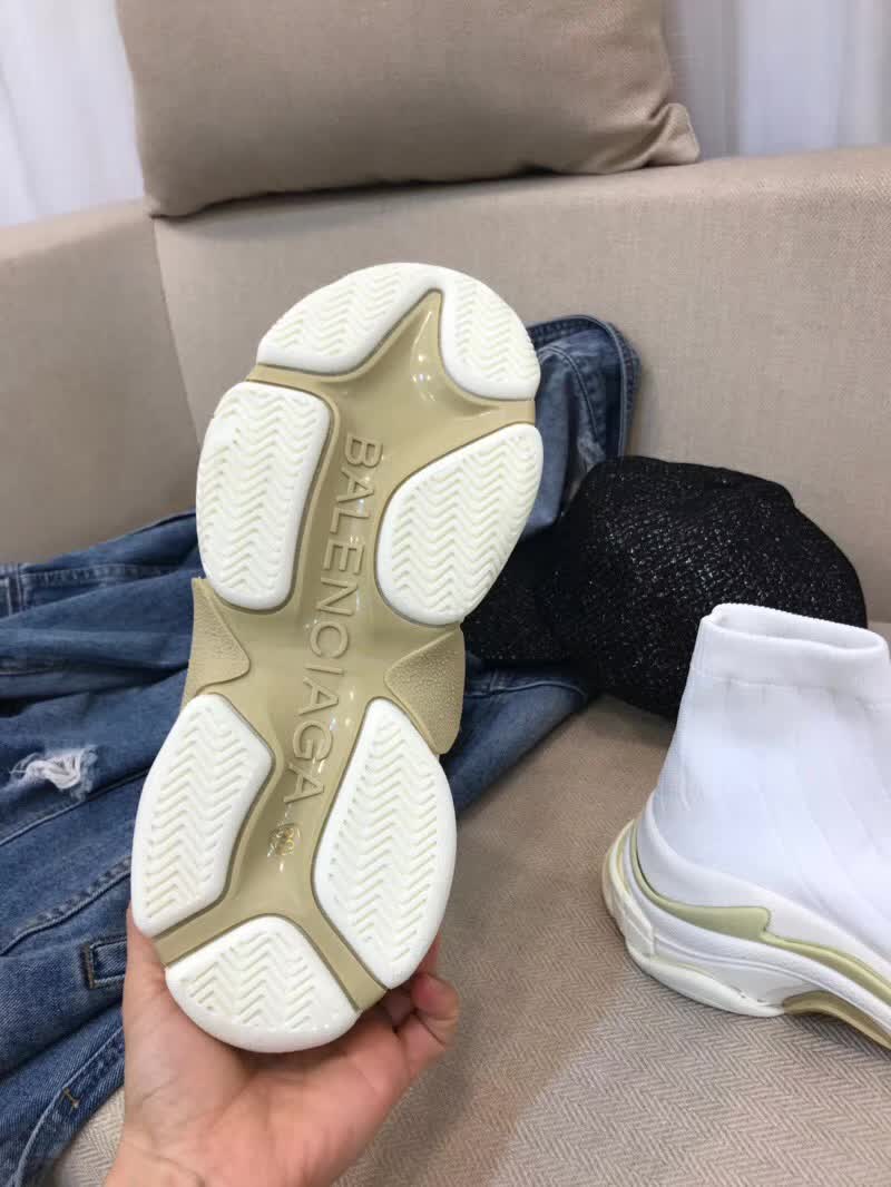 High Quality Balenciaga Custom Speed Trainer X Triple S Sneaker White Triple008