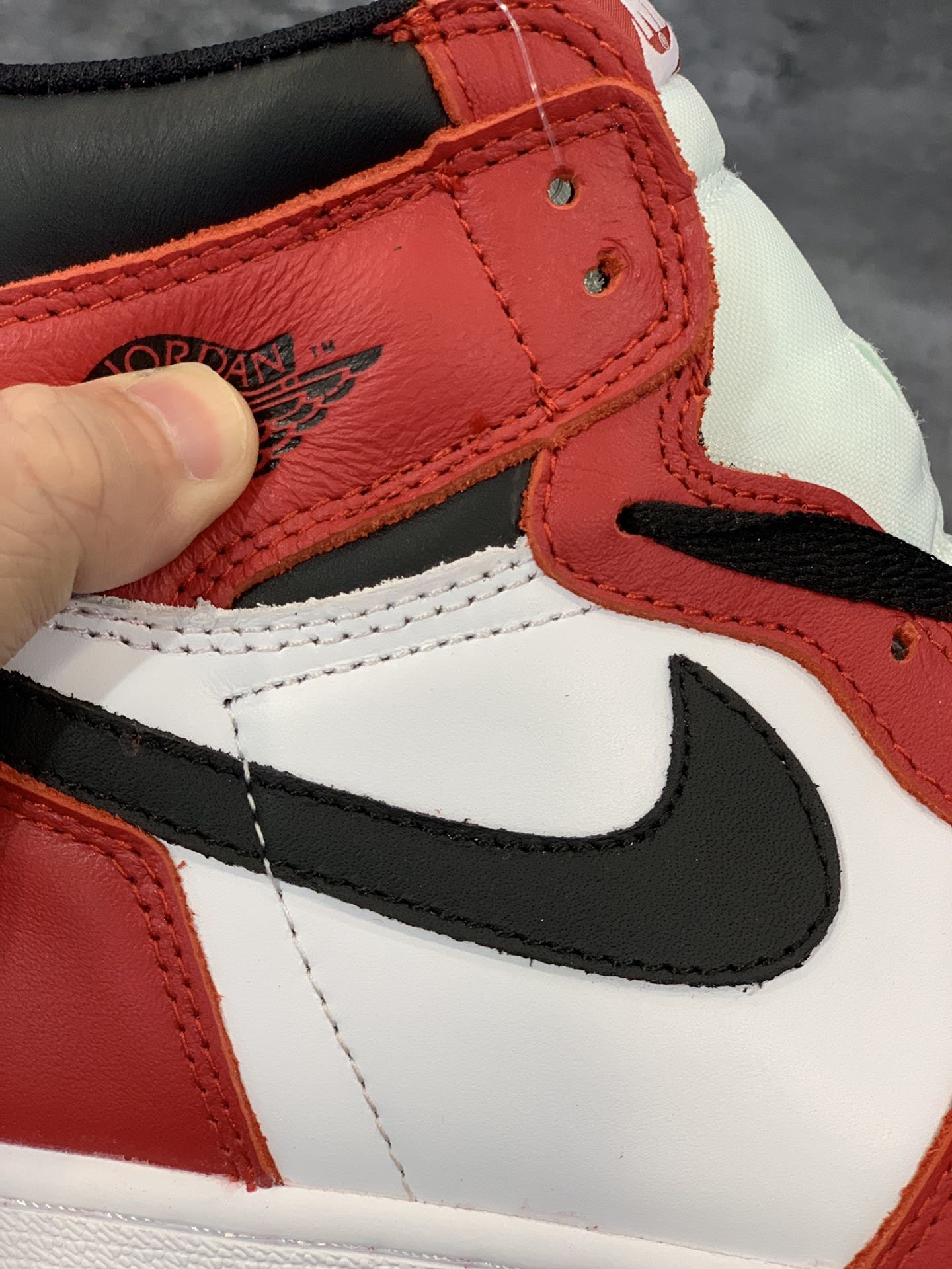High Quality AIR JORDAN I CHICAGO  BEST VERSION with retail leather