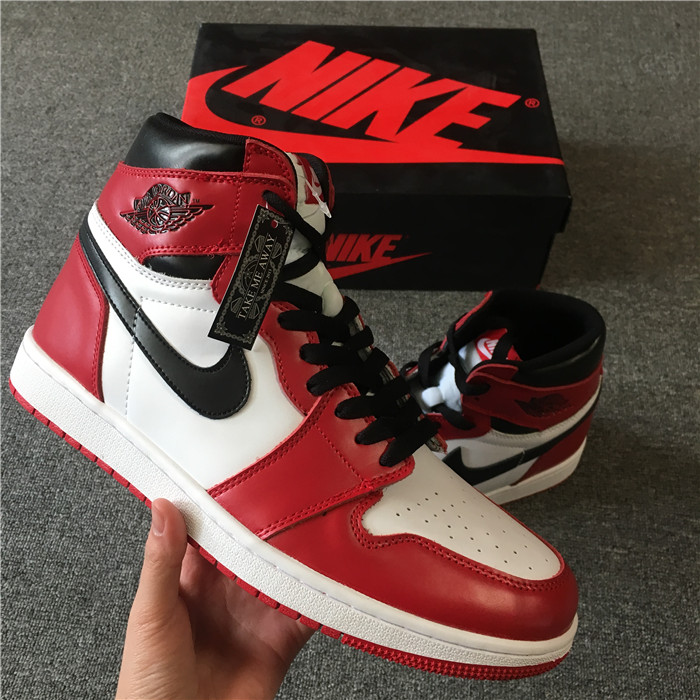 High Quality Air Jordan 1 White/Black-Red Retro Box Men Sneaker On Sale F670AF4DCE93