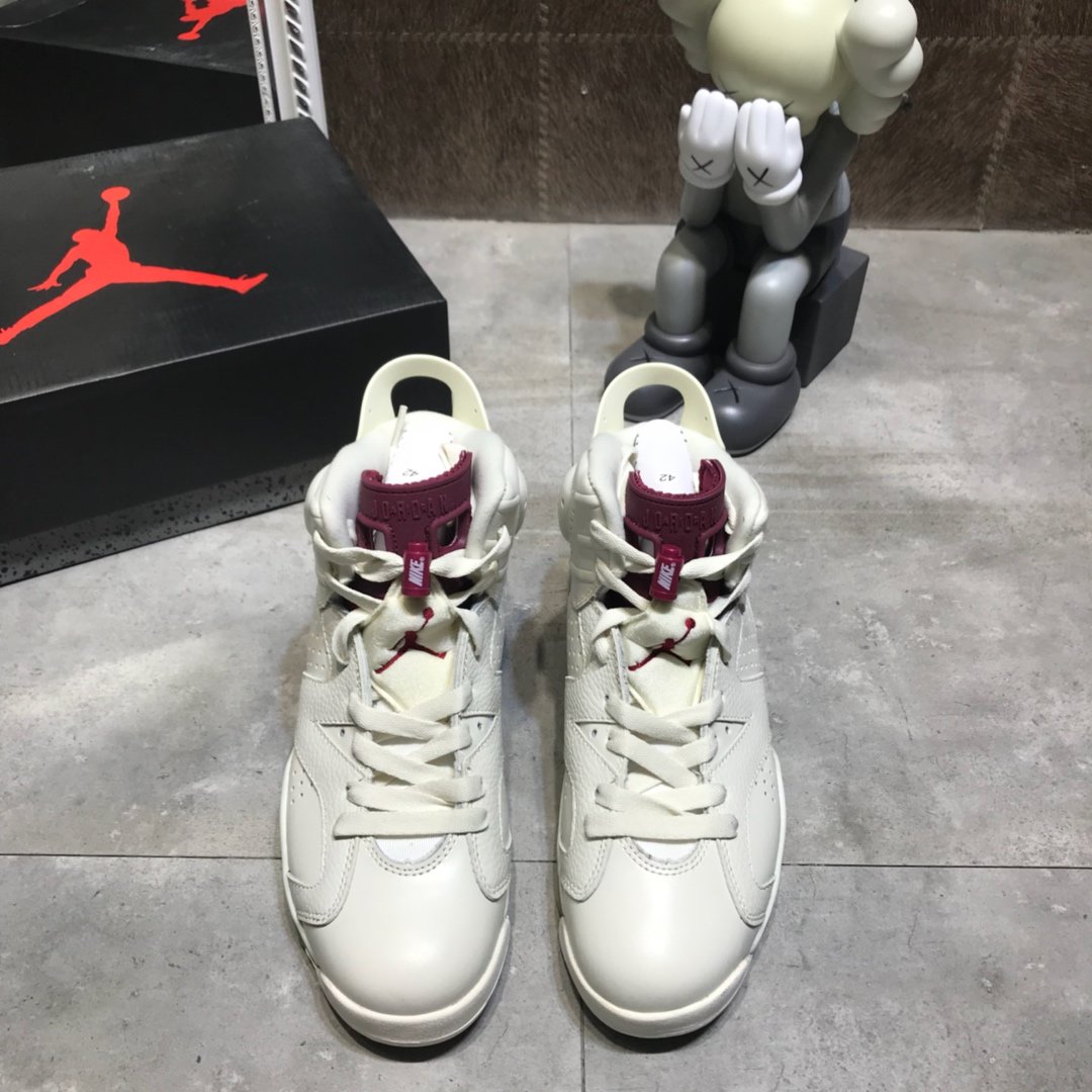 High Quality Air Jordan 6 Maroon best version Original material from PK