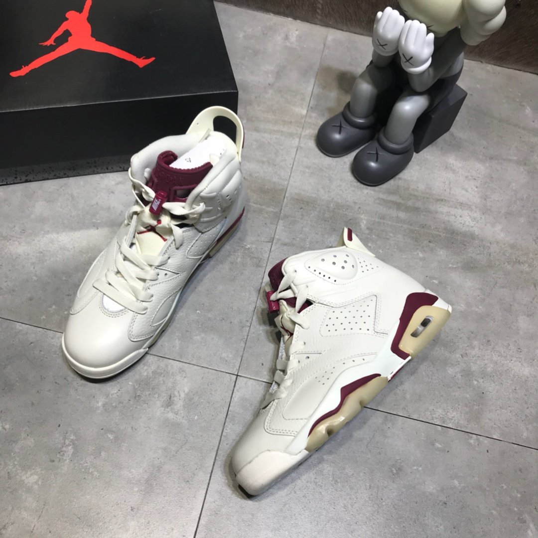 High Quality Air Jordan 6 Maroon best version Original material from PK