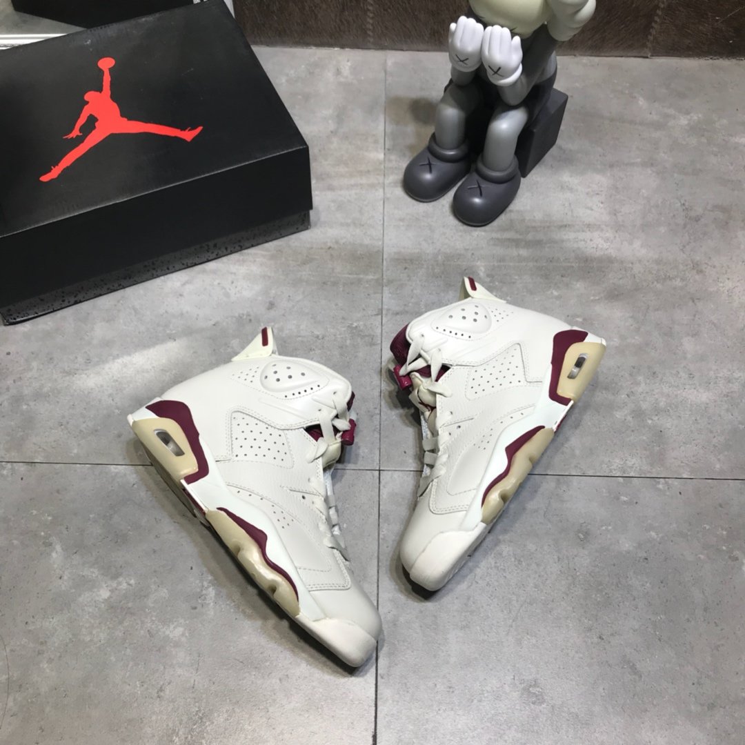 High Quality Air Jordan 6 Maroon best version Original material from PK