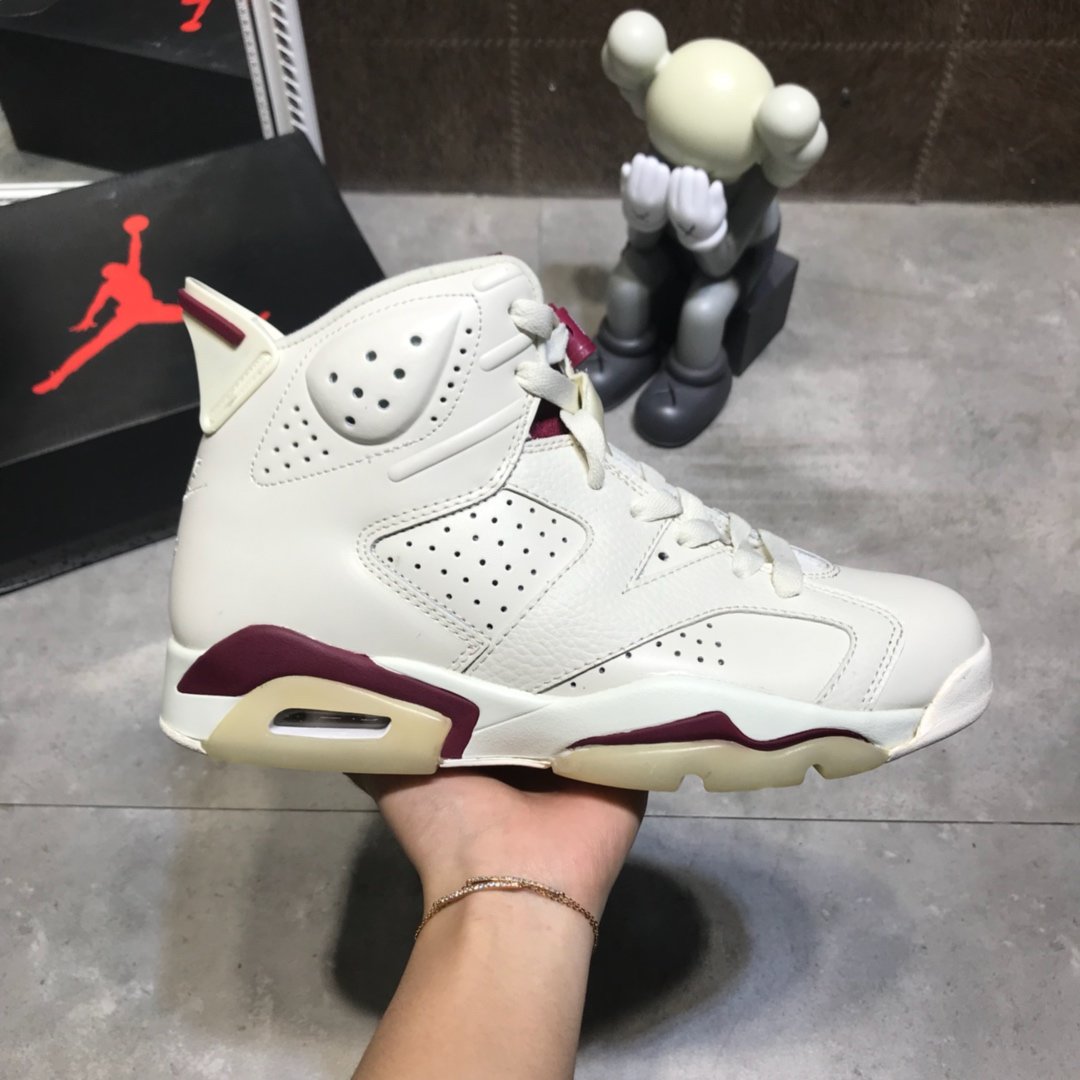 High Quality Air Jordan 6 Maroon best version Original material from PK