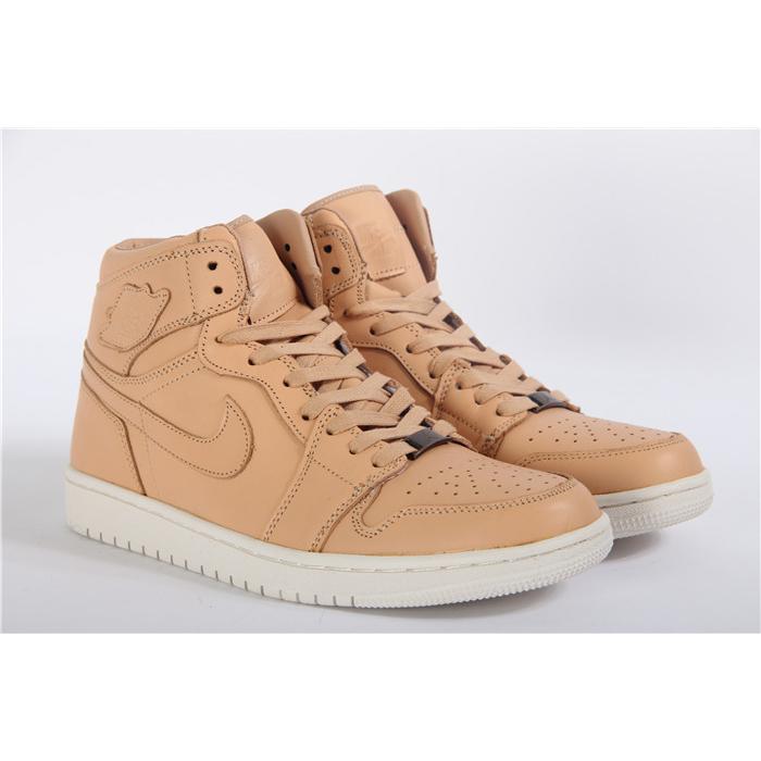 High Quality Air Jordan 1 Pinnacle Vachetta Tan/White Sneaker 437BCA0921AD