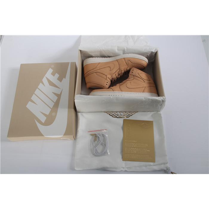 High Quality Air Jordan 1 Pinnacle Vachetta Tan/White Sneaker 437BCA0921AD