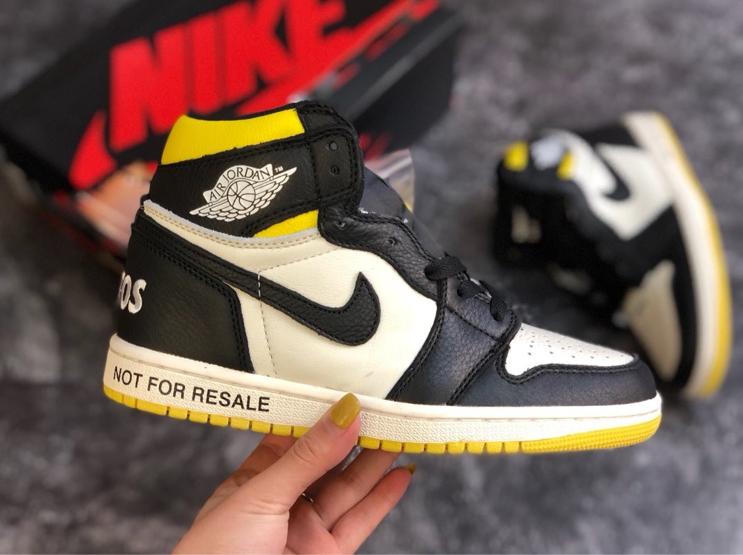 High Quality AIR JORDAN 1 NRG “NO L’S” NOT FOR RESALE Yellow BEST RETAIL VERSION IN THE MARKET READY TO SHIP