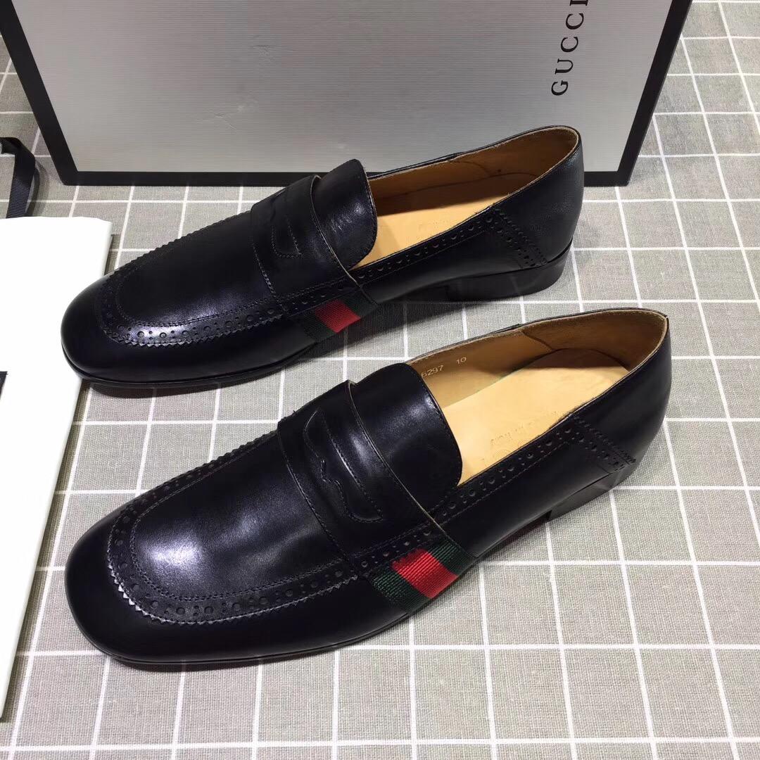 Gucci Black Leather loafer MS07576