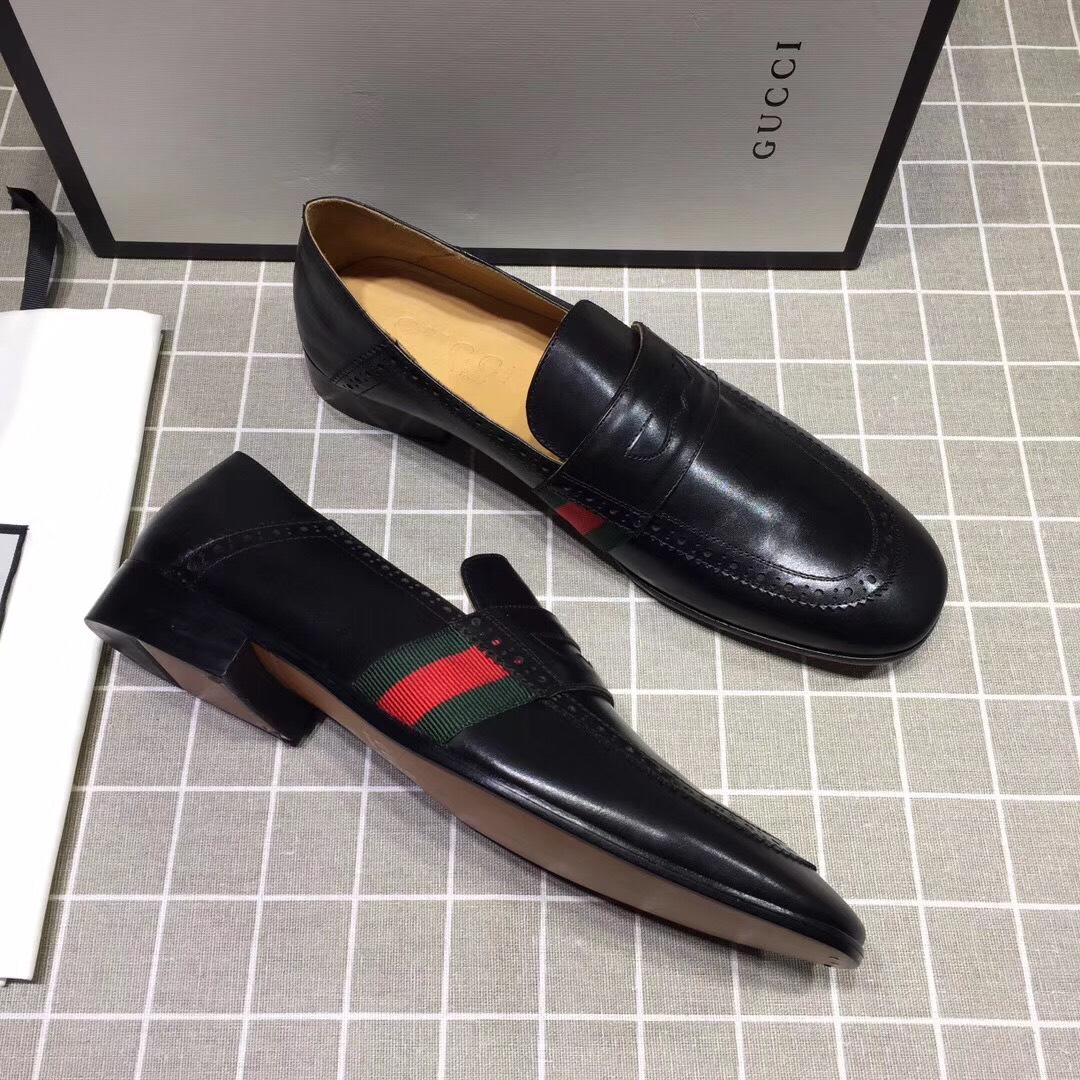 Gucci Black Leather loafer MS07576