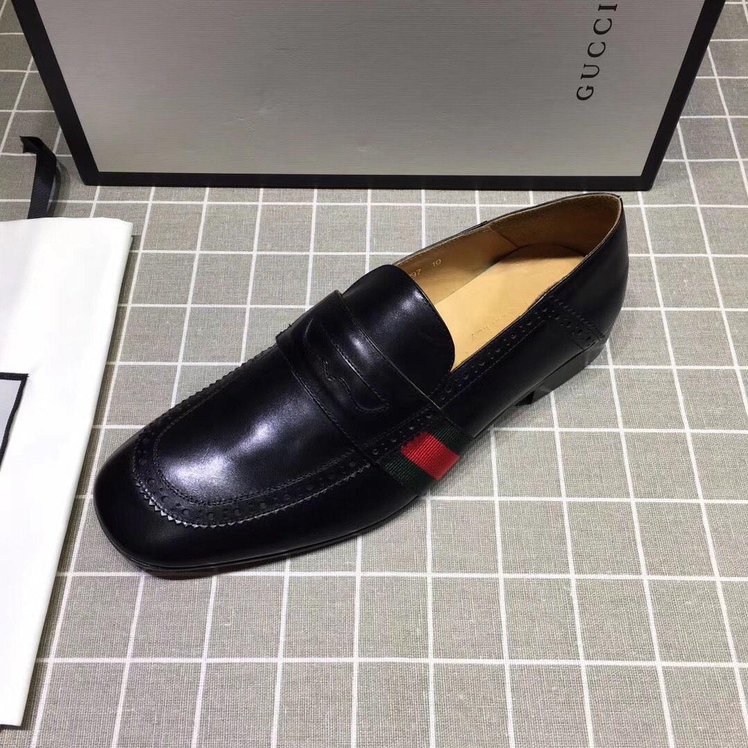 Gucci Black Leather loafer MS07576