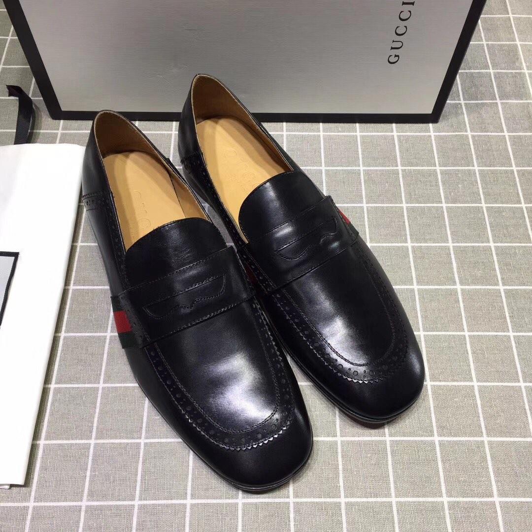 Gucci Black Leather loafer MS07576