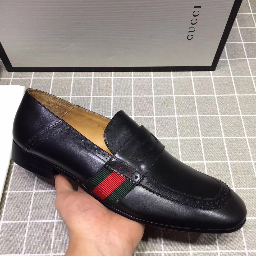 Gucci Black Leather loafer MS07576