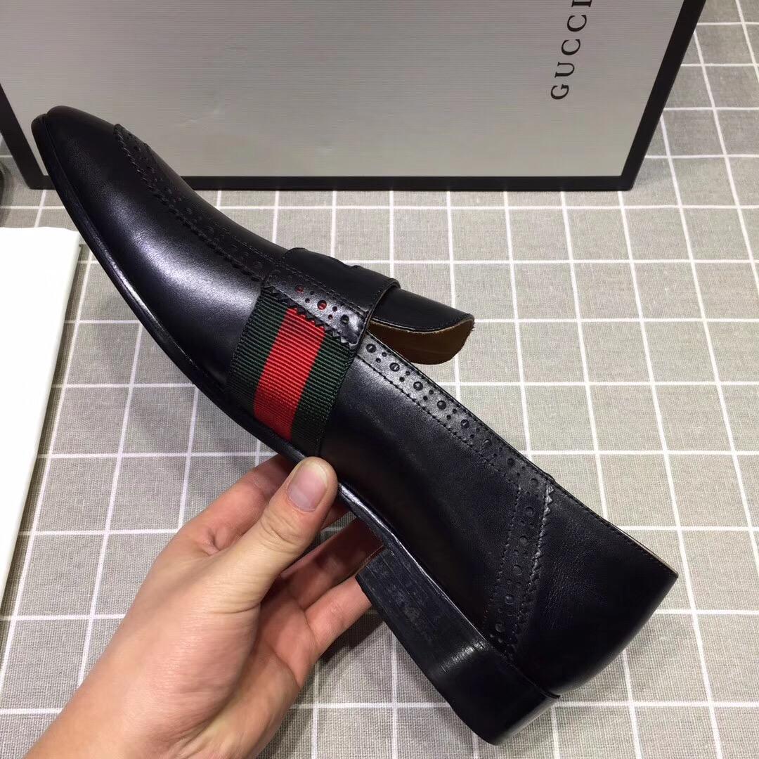 Gucci Black Leather loafer MS07576