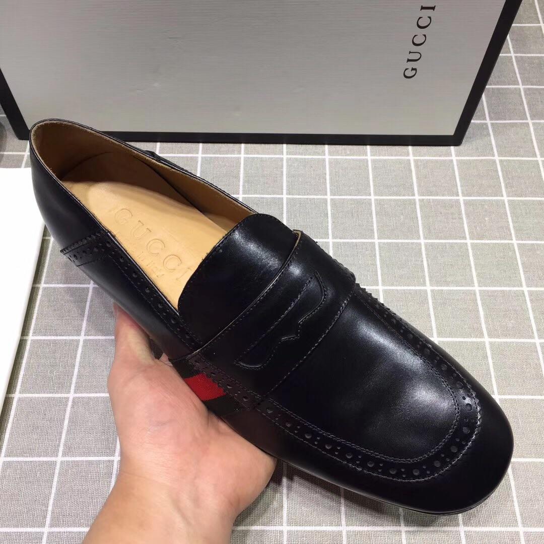 Gucci Black Leather loafer MS07576