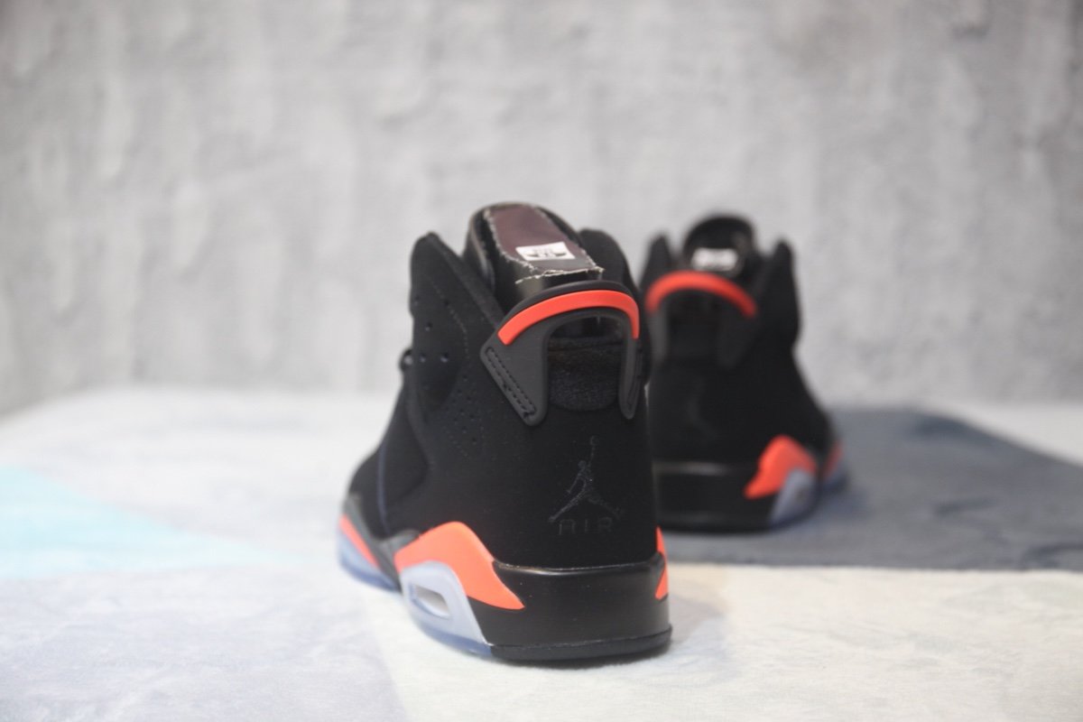 Authentic Air Jordan VI Retro "Infrared" Fashion Design With Black  Color Upper Fabric