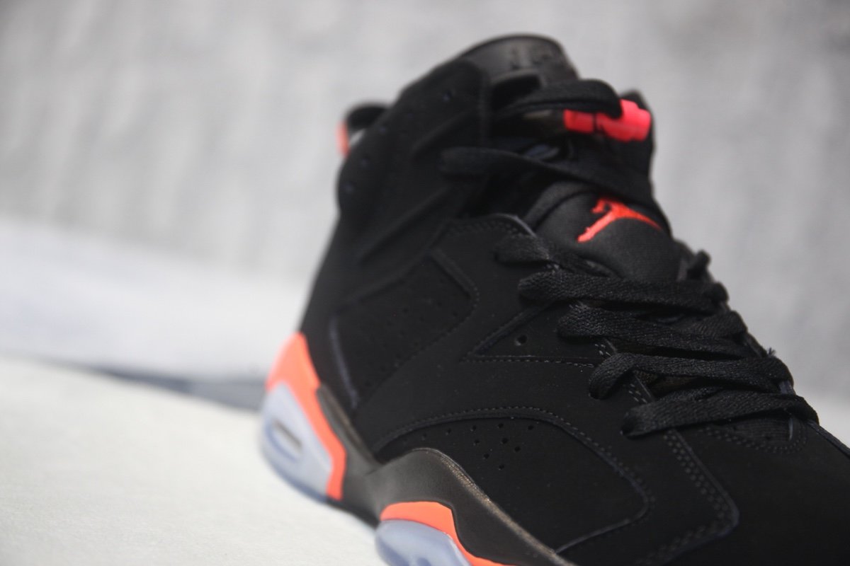 Authentic Air Jordan VI Retro "Infrared" Fashion Design With Black  Color Upper Fabric