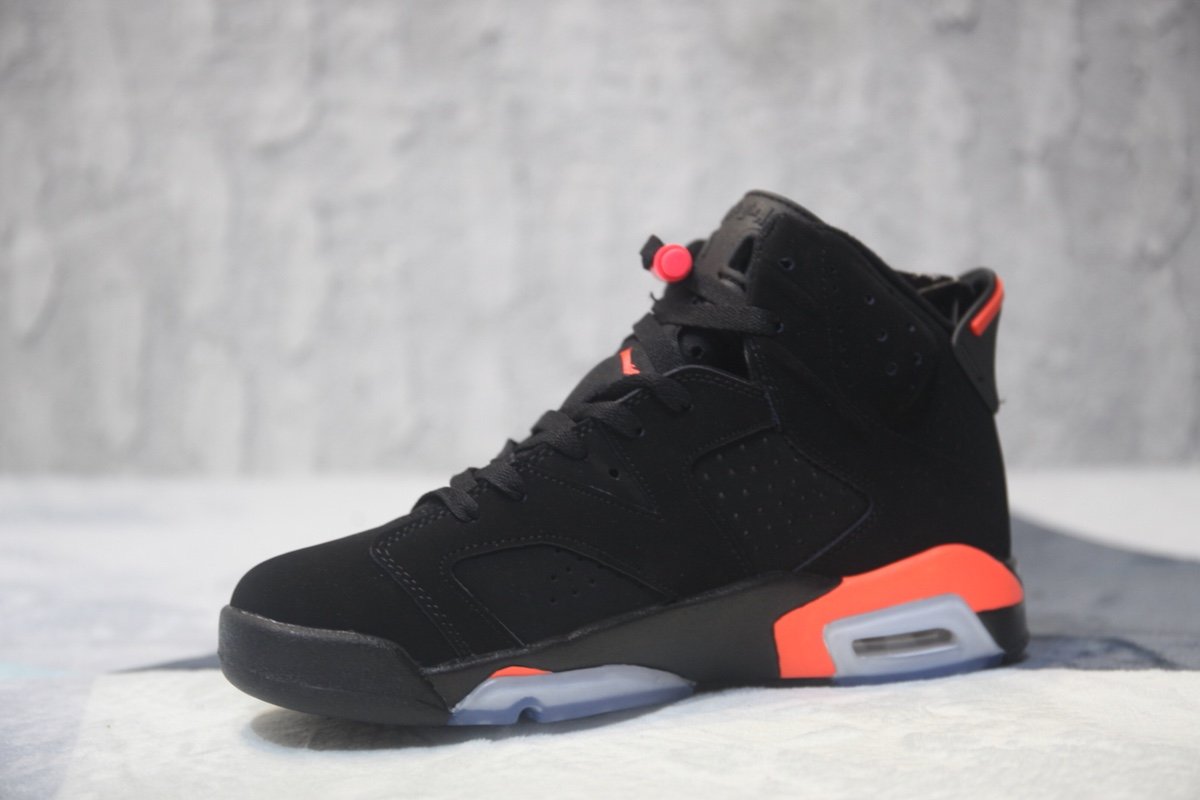 Authentic Air Jordan VI Retro "Infrared" Fashion Design With Black  Color Upper Fabric