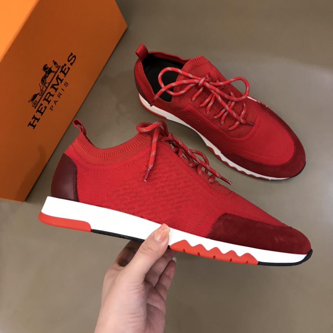 Hermes Sneaker Addict in Red