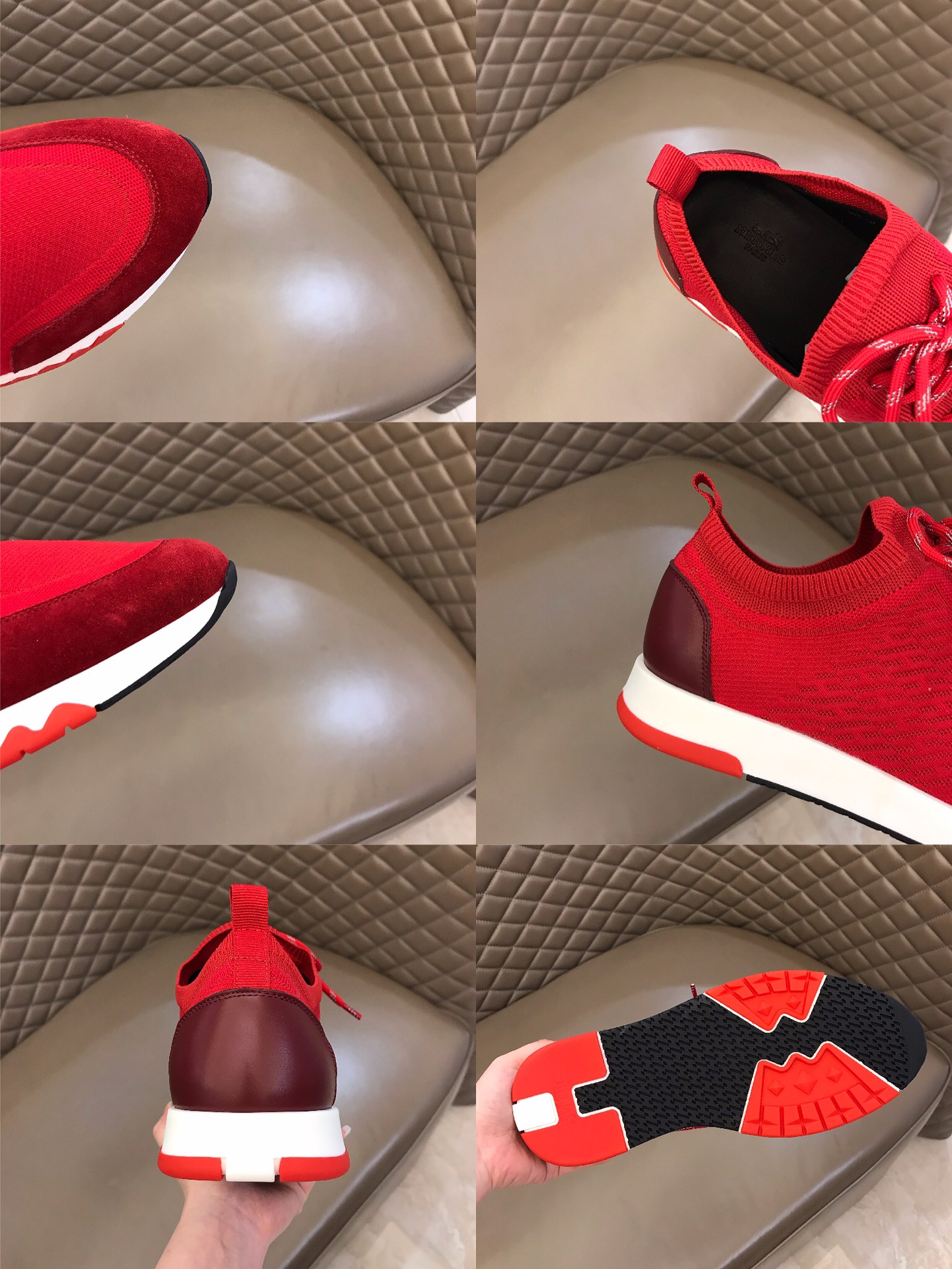 Hermes Sneaker Addict in Red